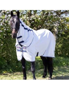 Premier Equine Cotone White/Navy Stable Shirt