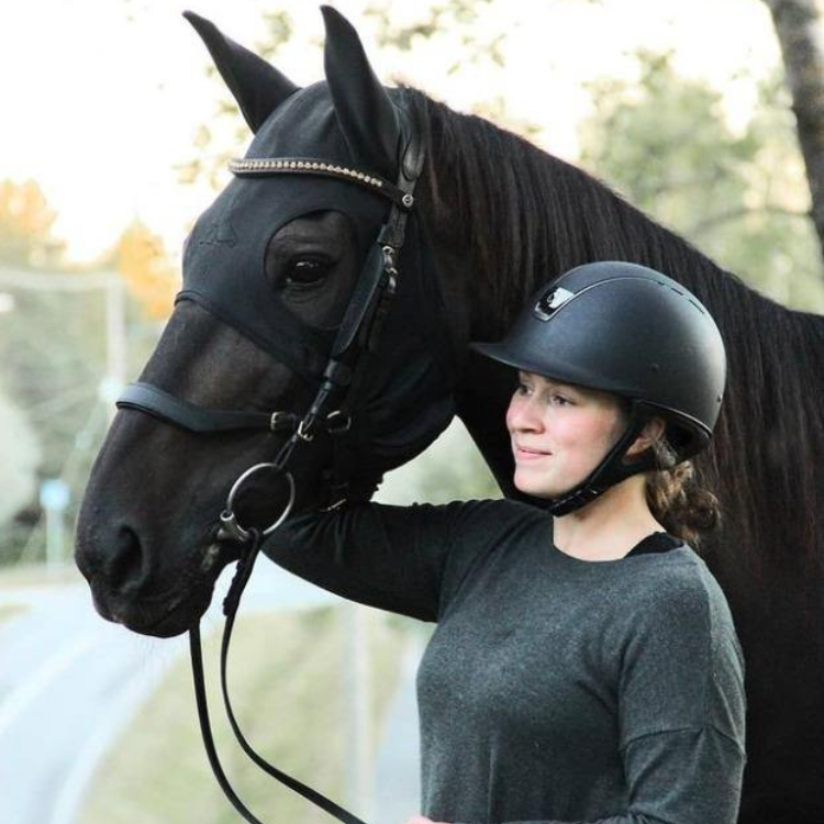 Masque Fenwick En Titane Liquide À Velcros Avec Oreilles Noir