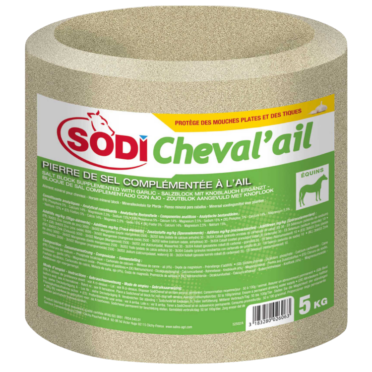 Bloc De Sel Sodi Cheval'Ail 5kg