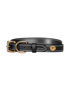 Collier Pour Chien Dy'on Cuir Plat NOIR
