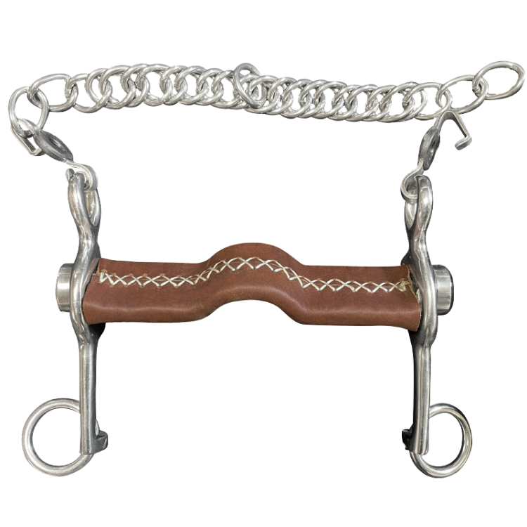 Pelham Jump'In Flat Reclining Leather Covered Bit Small Branches