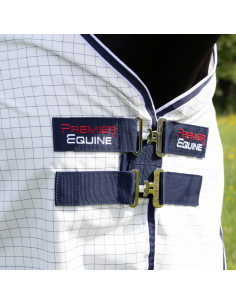 Chemise D'écurie Premier Equine Cotone Original Blanc/marine 2