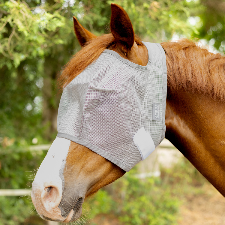 Masque Anti-Mouches Horseware Amigo Argent/gris/argent