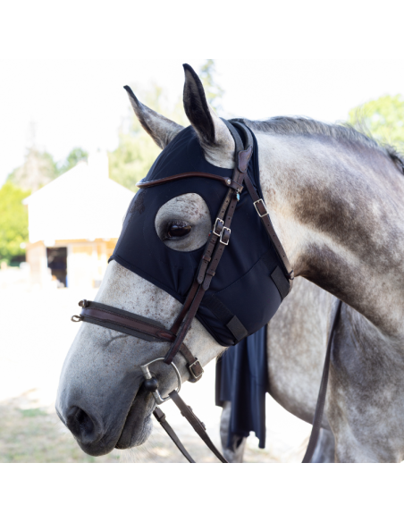 Masque Fenwick En Titane Liquide À Velcros Sans Oreilles Noir
