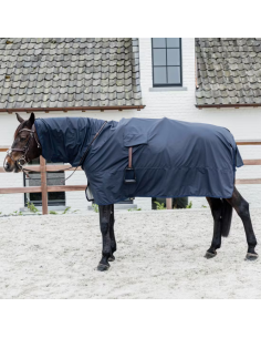 Couverture Imperméable Kentucky Avec Trous D'étriers Marine 2