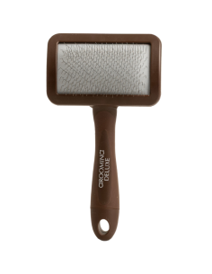 Deluxe Velcro Grooming Brush Brown