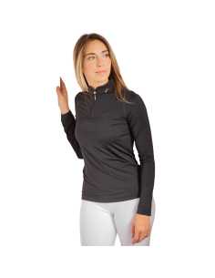 Penelope Techpy black polo shirt