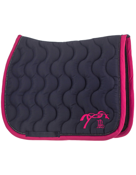 Penelope Diamond Saddle Pad Navy/Fuchsia