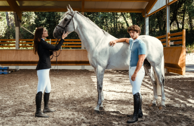 Couverture Cheval D'hiver RIDING WORLD – Oxford Imperméable – Doublure Polaire – Taille 155cm – Noire